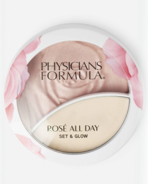 PHYSICIANS FORMULA Хайлайтер 2в1 Rose All Day Set&Glow, тон: Розовое сияние, 1х8,3г 1х2г