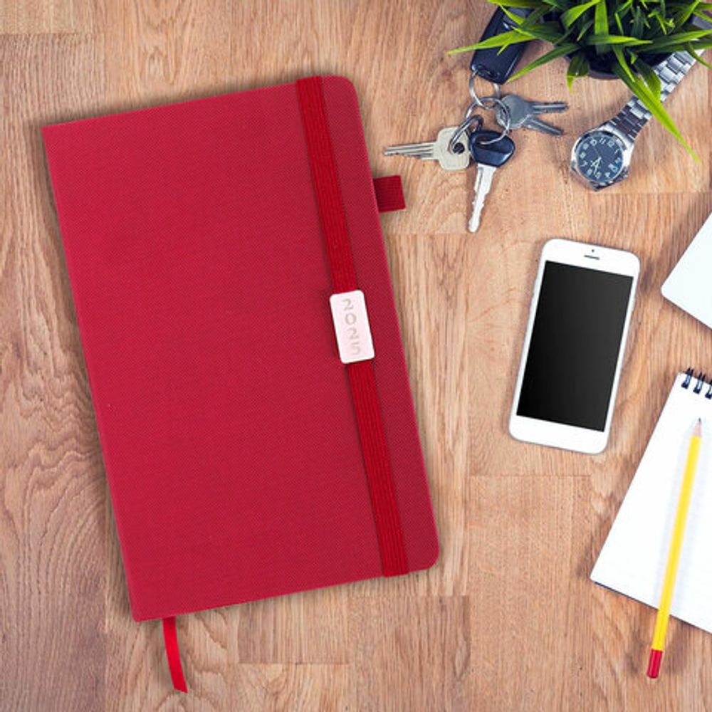 Ежедневник датированный 2025, А5, 138x213 мм, BRAUBERG "Control", под кожу, держатель для ручки, красный, 115848