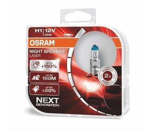 Лампа 12 В H1 55 Вт дальнего света +150% Night Breaker Laser Osram 1шт