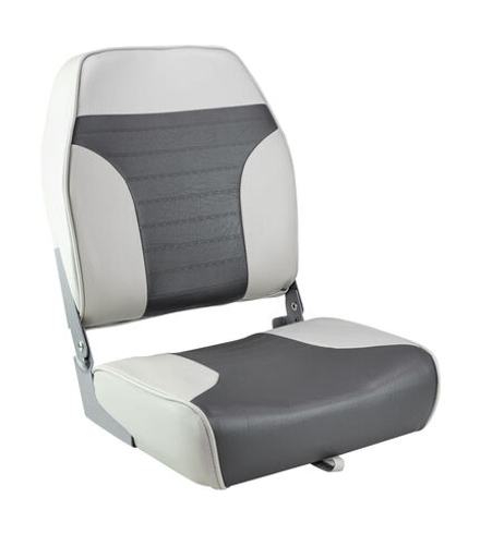 Кресло складное мягкое ECONOMY с высокой спинкой, серый/темно-серый