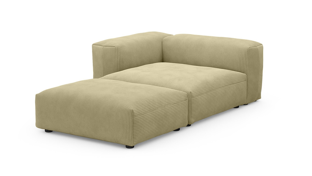 Оттоманка Фиджи Cilium Cream 137*221*62 см, Кремовый Вельвет Нераскладной Фиеста
