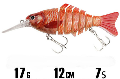 Искусственная приманка воблер 7-ми секционный 11 см 17 г.