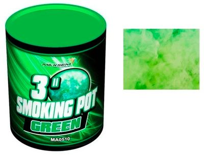 Дым цветной "Smoking Pot" MA0510 Green *3"