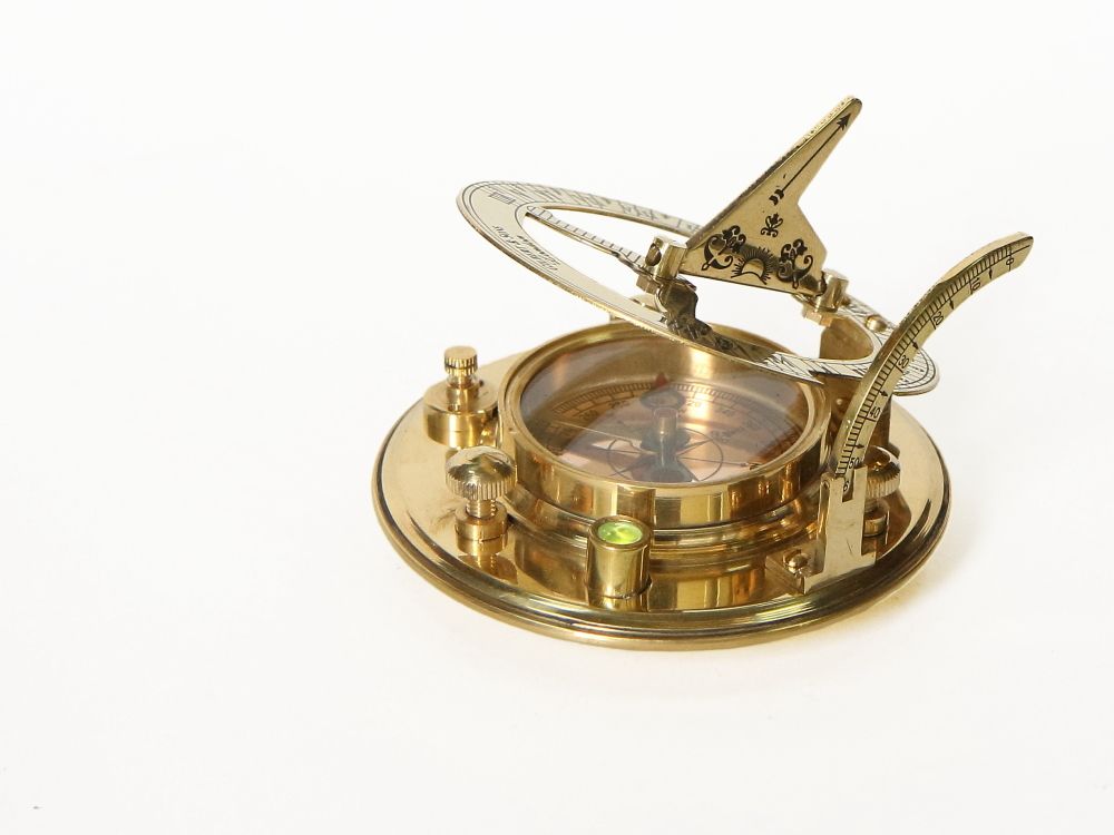 Nautical Морской компас в деревянном футляре