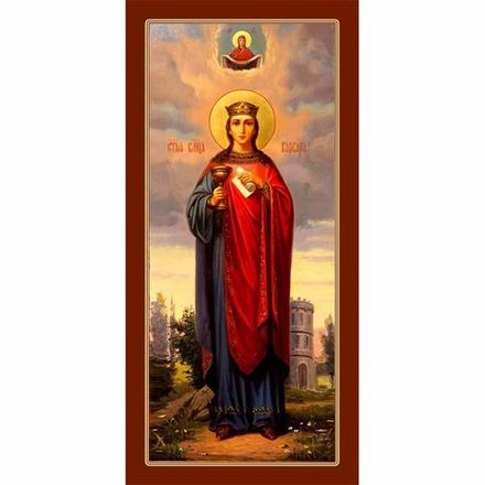 Святая Варвара Илиопольская. Мерная ростовая икона.