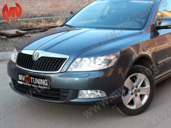 Реснички на фары Skoda Oktavia II