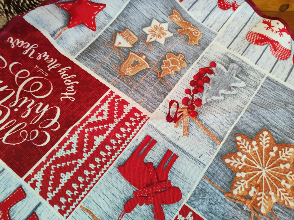 Полотенце кухонное, круглое, 2 шт, вафельное полотно