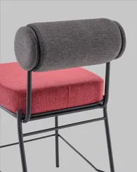 Полубарный стул Roller, тёмно-серый, бордо