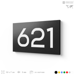 Номер на дверь 621, табличка на дверь для офиса, квартиры, кабинета, аудитории, склада, черная 120х70 мм, Айдентика Технолоджи