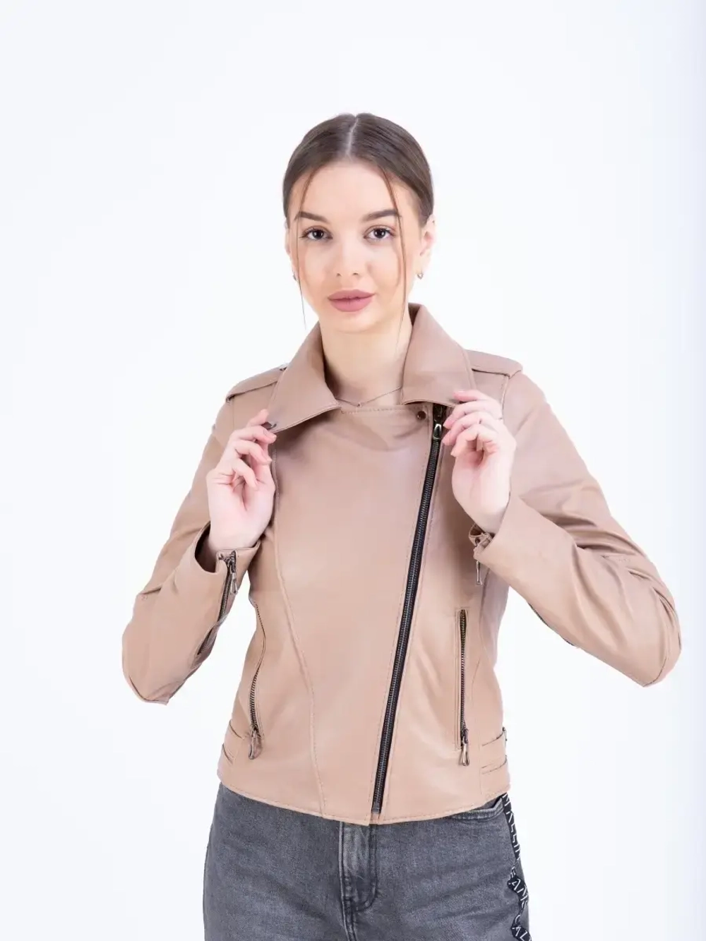 Косуха кожаная куртка женская Турция