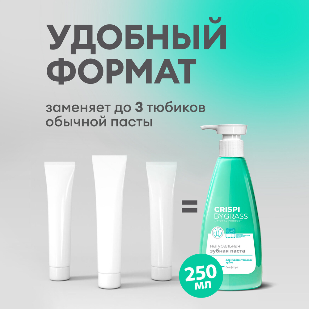 Зубная паста Crispi. Для чувствительных зубов (флакон 250мл)
