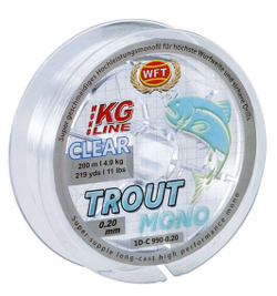 Леска монофильная WFT KG TROUT MONO Clear 200/020