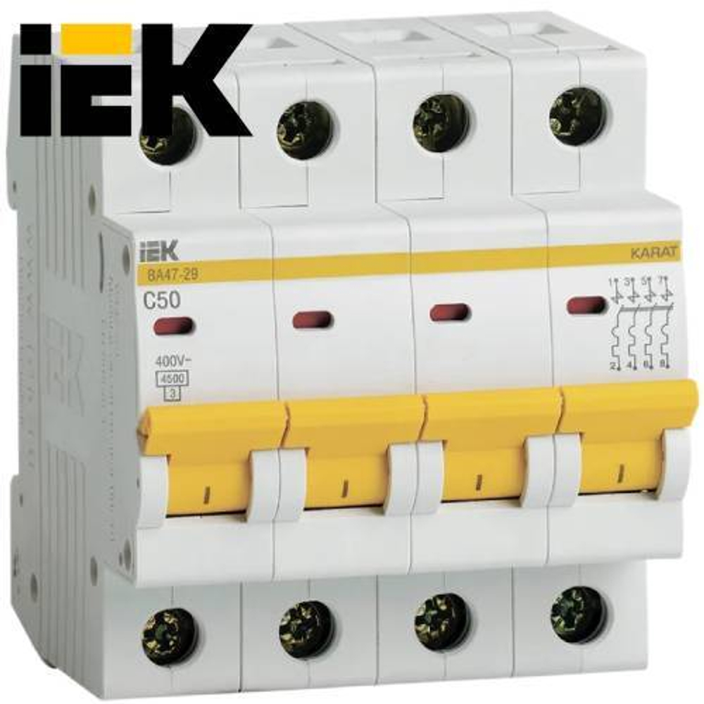 Автоматический выключатель IEK 4-Р 50А
