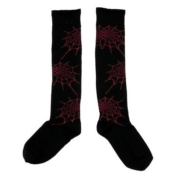 Гетры Чёрные c красной паутиной