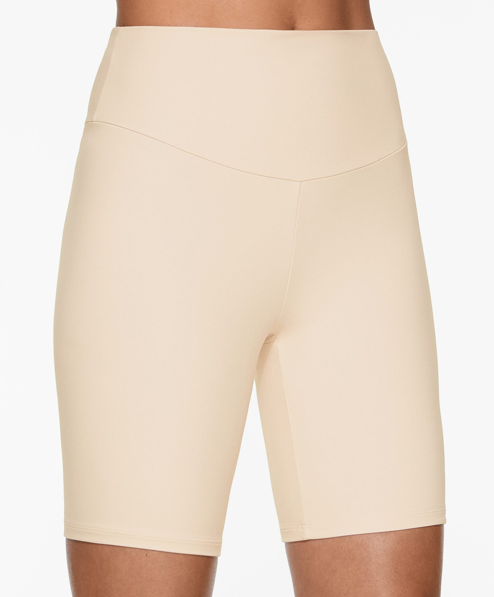 OYSHO Легинсы-велосипедки Comfortlux с высокой посадкой длиной 20 см, светлый экрю