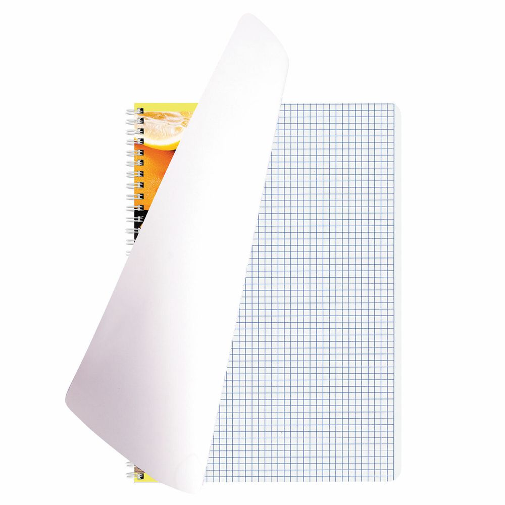 Тетрадь А4, 80 л., BRAUBERG, гребень, клетка, обложка картон, "Фрукты", 404051, 4шт