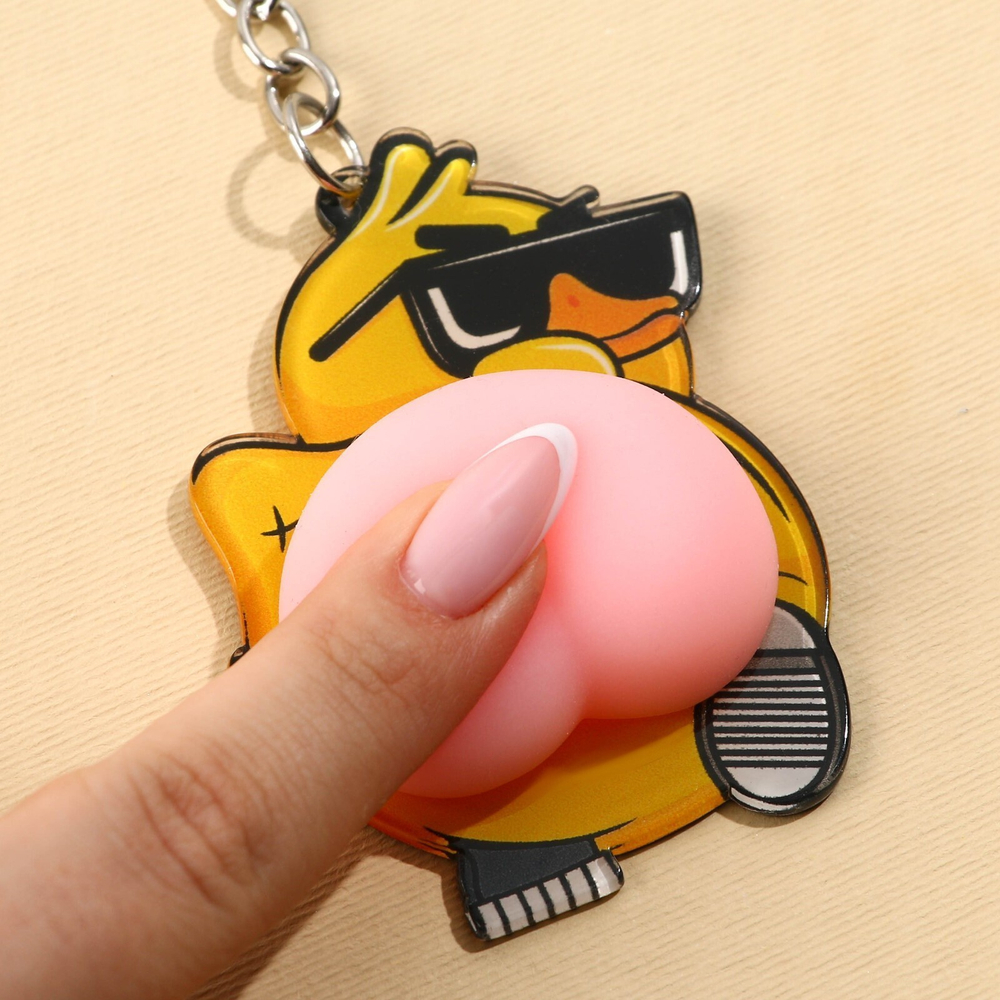 Брелок мялка для ключей Крутая утка