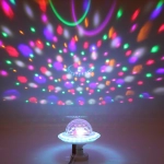 Диско-лампа светодиодная «Калейдоскоп красок», цоколь Е 27, Bluetooth, МР3, USB с удлинителем (220V)