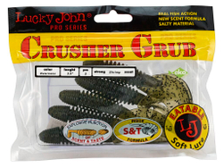 Твистеры съедобные искусственные LJ Pro Series CRUSHER GRUB 3,9in (09.90)/PA01 5шт.