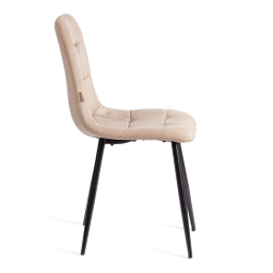 Стул CHILLY (mod. JSC-220) Велюр/металл , 44,5х52,5х88 см, Beige (бежевый) HLR8 / черный (Комплект из 4 шт.)