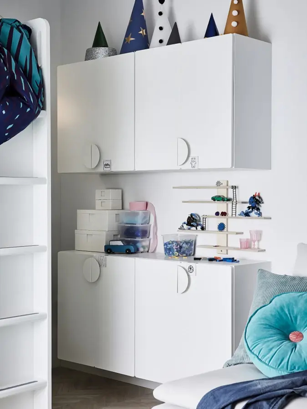 Шкаф детский - IKEA SMÅSTAD/SMASTAD, 60x30x60 см, белый/бежевый,  СМОСТАД  ИКЕА