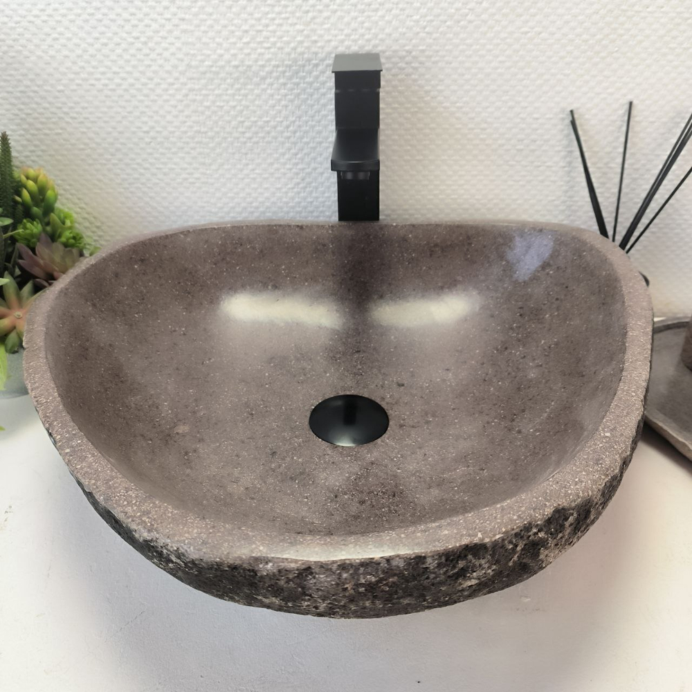 Раковина из речного камня RS-63408 (49*44*15) 0123