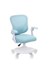 Кресло детское компьютерное CHAIRMAN CH106 голубой, с подножкой