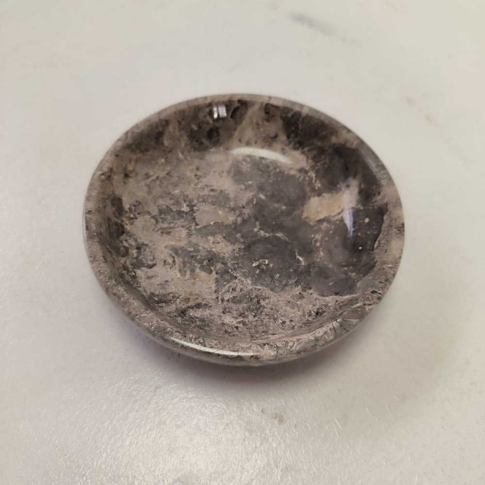 Мыльница из мрамора Grey MM-63756