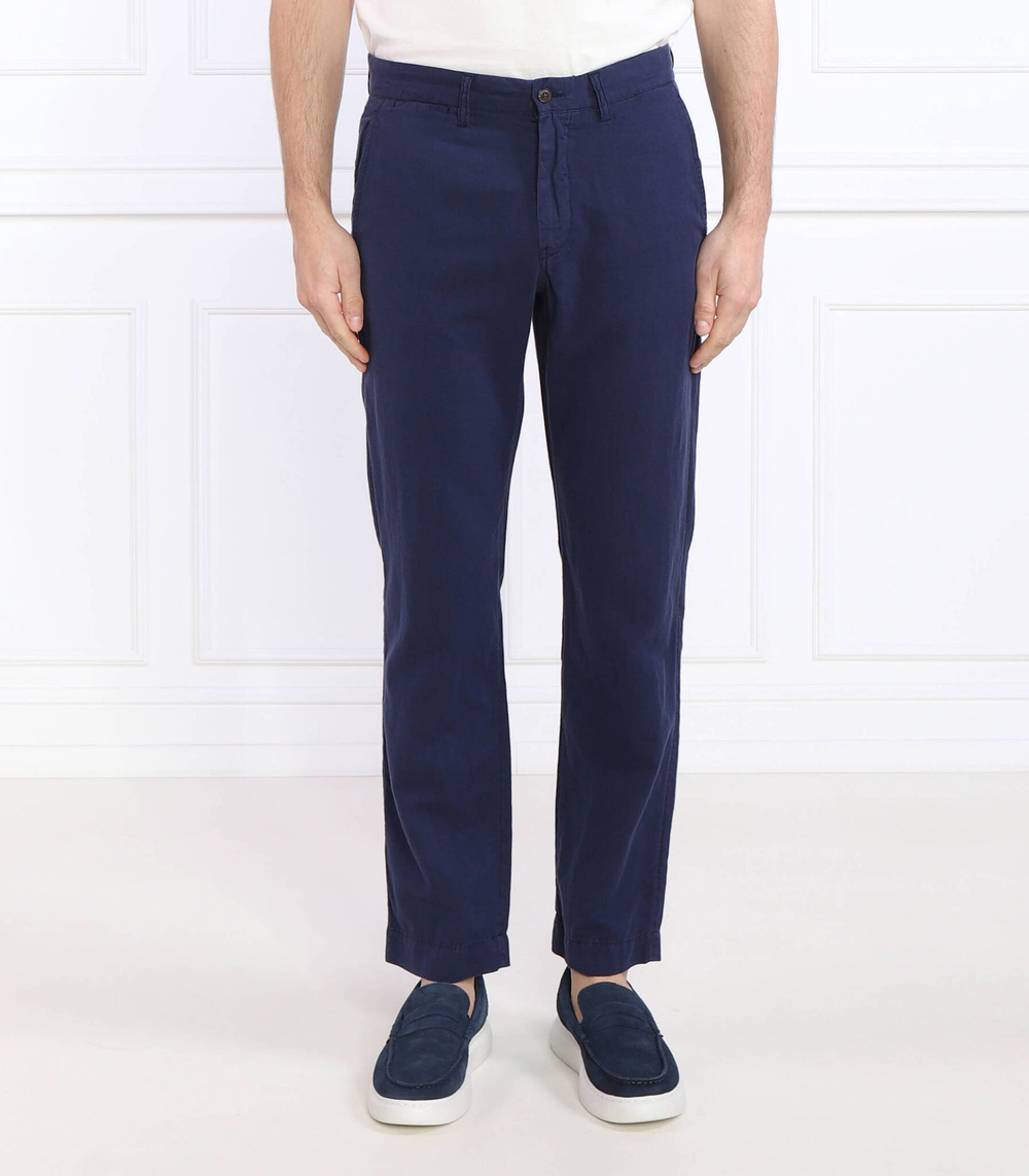 Льняное штаны POLO RALPH LAUREN - темно-синий(710901796)