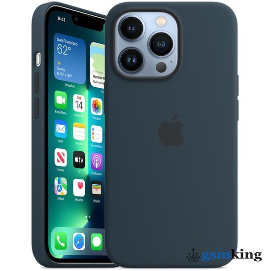 Apple Silicone Case with MagSafe iPhone 13 Pro Abyss Blue «Синий омут» MM2J3ZE/A