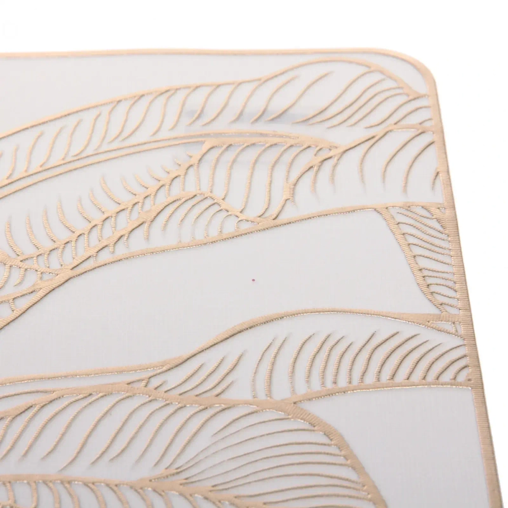 Салфетка на стол 30*45см «Папоротник» золото