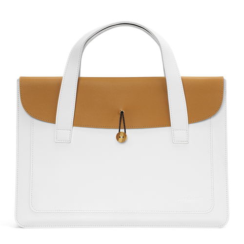 Ручная сумка белый с хаки цвет ультратонкая для ноутбука или планшета до 16 дюймов, серия AURA Series Handbag от Dux Ducis