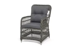 "Цесена" кресло плетеное из искусственного ротанга, цвет графит