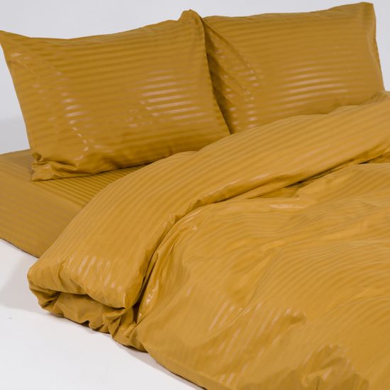 Простыня на резинке Sunflo, 200x200х30, страйп полисатин HOMY