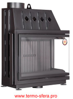 Каминная топка Экокамин Альфа 1000 RB два стекла правая черный шамот