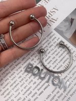 Подвеска серебристая "Пирсинг циркуляр"