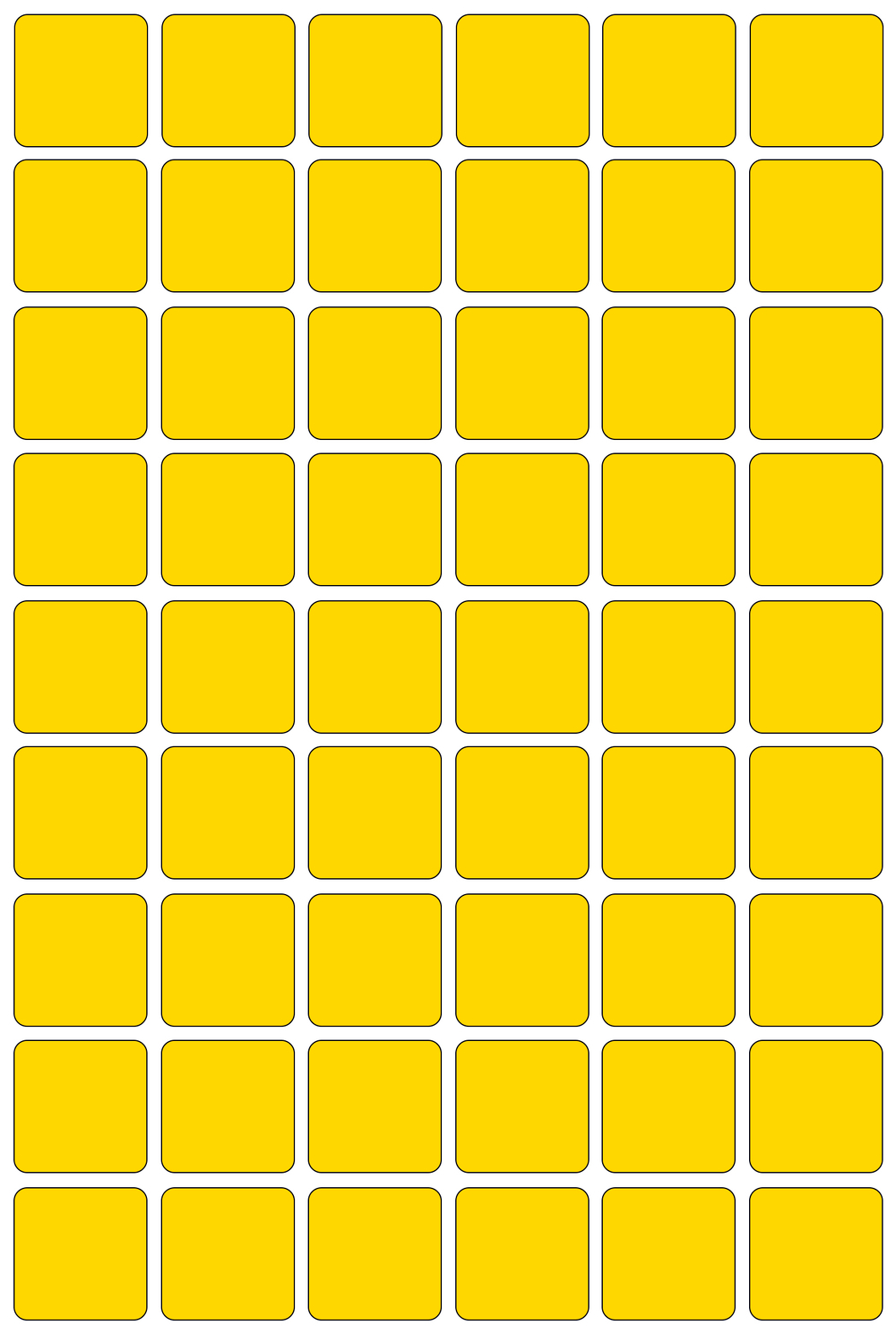 Виниловые наклейки для маркировки Policomprint М2, 20х20 мм. 108 шт.