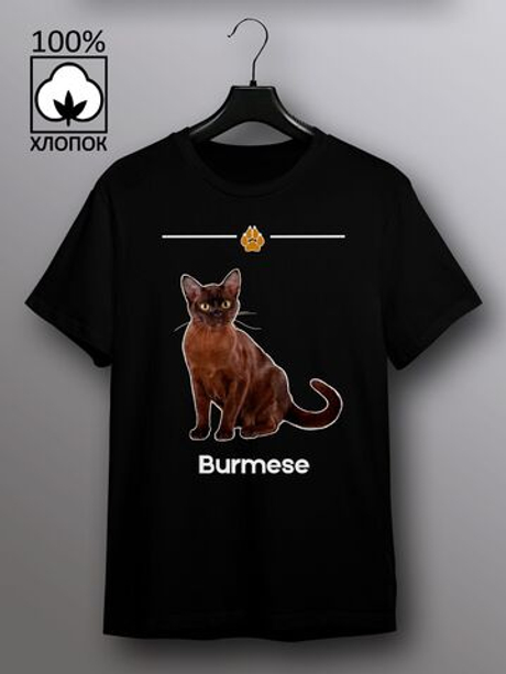 Футболка бурманская кошка