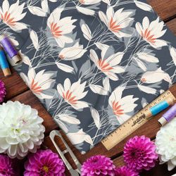 Ткань премиум габардин шепот цветов