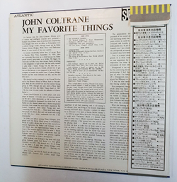 Винтажная виниловая пластинка John Coltrane My Favorite Things (Japan 1976)
