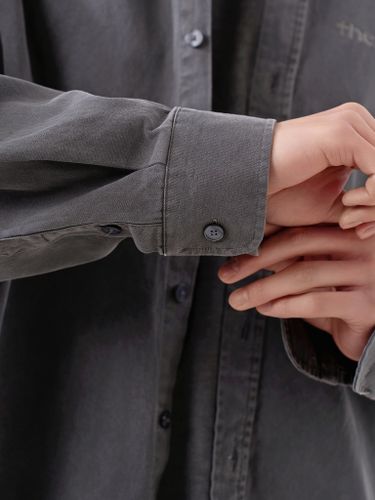 Плотная хлопковая рубашка The Puh графитового цвета