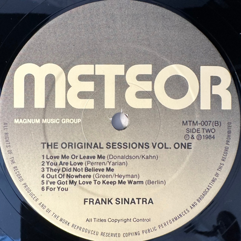 Frank Sinatra ‎– The Original Sessions Volume One (Англия 1984г.)