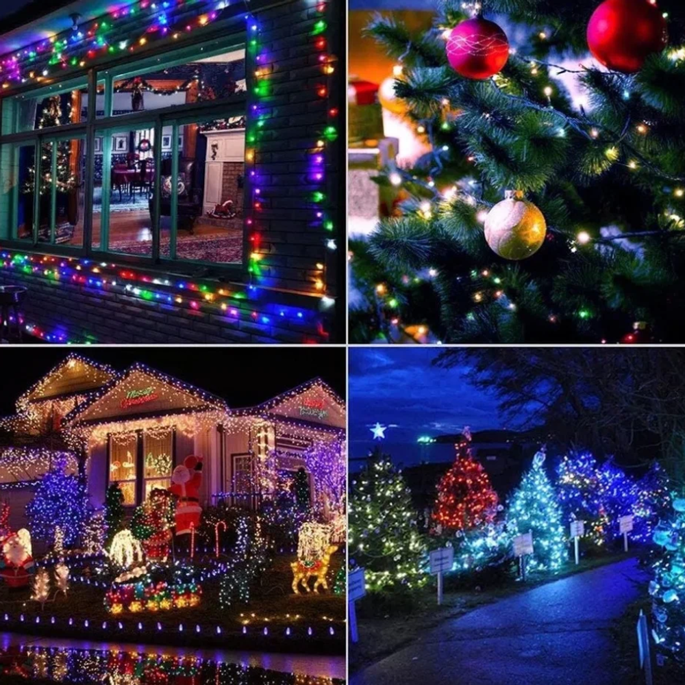 Гирлянда уличная LED50М "Кристаллы" Цветные (катушка)