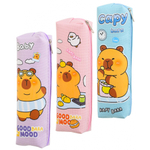 Пенал-косметичка Basir без наполнения, 19,5*5,5*4 см, серия "Капибара", 1 отделение на молнии, ассорти цветов