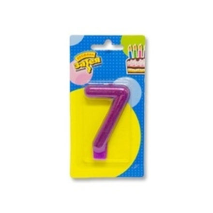 Свеча -цифра "7" Блестящая 7,6см