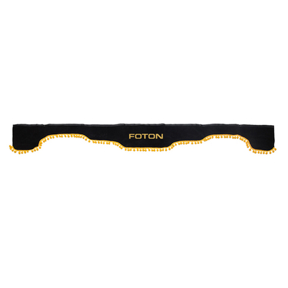 Ламбрекен FOTON (флок, черный, желтые шарики) 230см