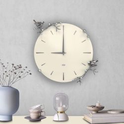 Часы настенные Терра Колор Кремовый белый Сильвер