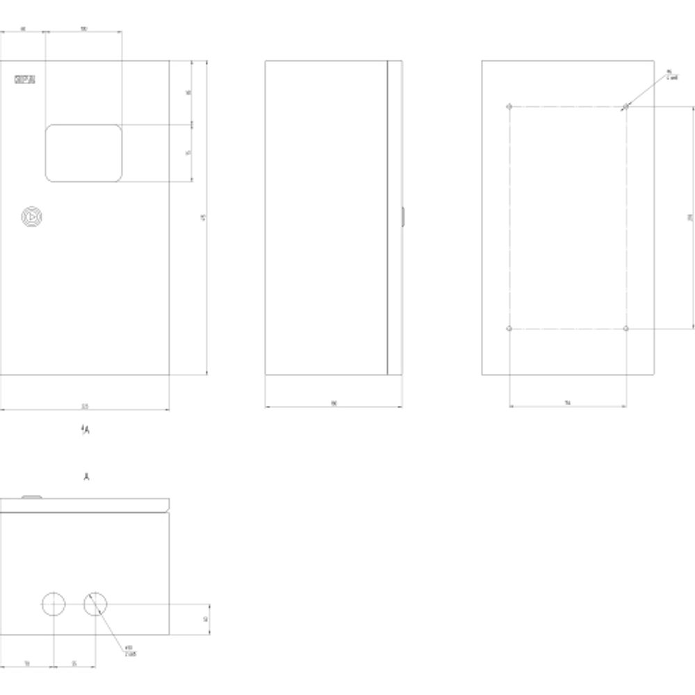 Корпус металлический ЭРА SIMPLE ЩМПг-01 с окном (410x220x175) IP54 У2 серый | Корпуса металлические с монтажной панелью