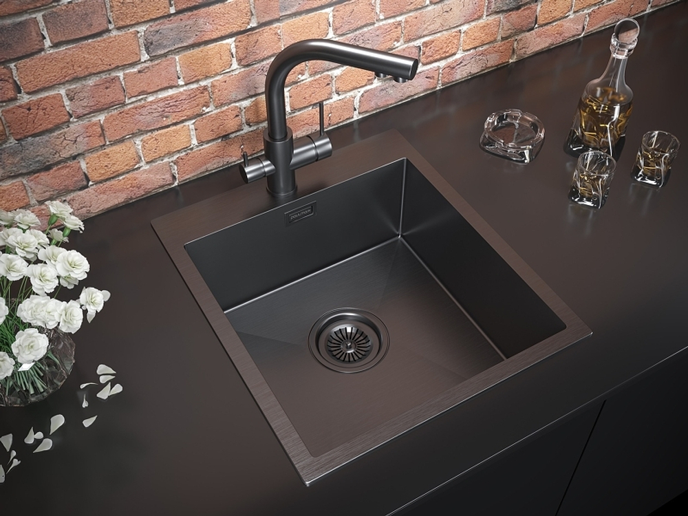 СМЕСИТЕЛЬ ДЛЯ КУХНИ ESSEN 213011-GM ВОРОН.СТАЛЬ