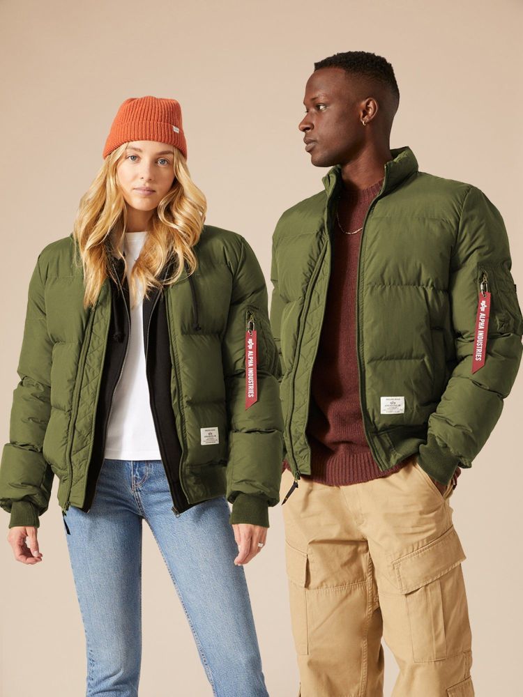 Бомбер Alpha Industries MA-1 Quilted Зелёный